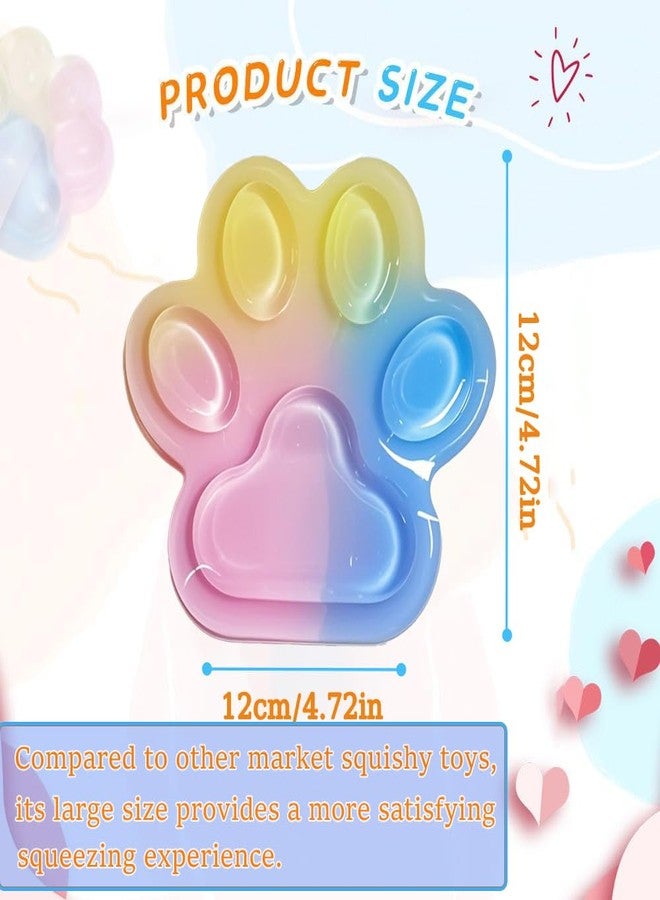 RAMONI Big Squishy Toy, Taba Squishies, Fufu Squishy Big 12cm Squishy Toys Cat Paw Big Squeeze Stress Relief Kawaii Furry Cat Paw Stress Fidget Toy Gifts for Kids Stress Relief Toys Adults - Image 2